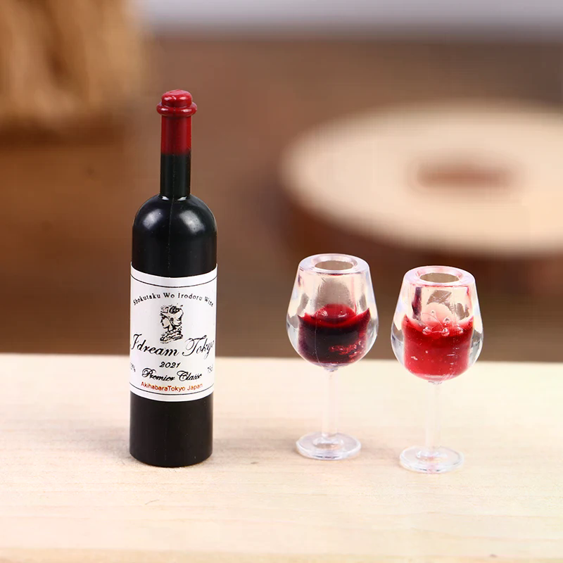 Wine Beer House - 5 adet 1:12 Dollhouse Minyatür Şarap