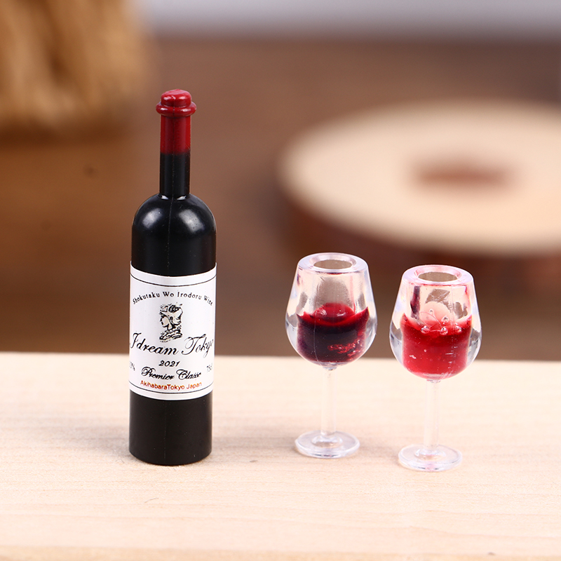 Wine Beer House - 5 adet 1:12 Dollhouse Minyatür Şarap