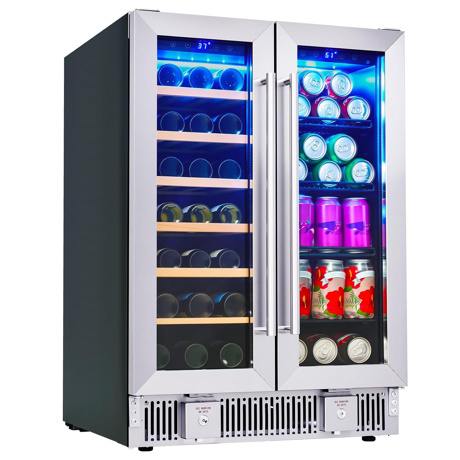 İçecek Buzdolabı, 24 İnç Çift  - Wine Beer Fridge Dual Zone incelemesi ve fiyatı